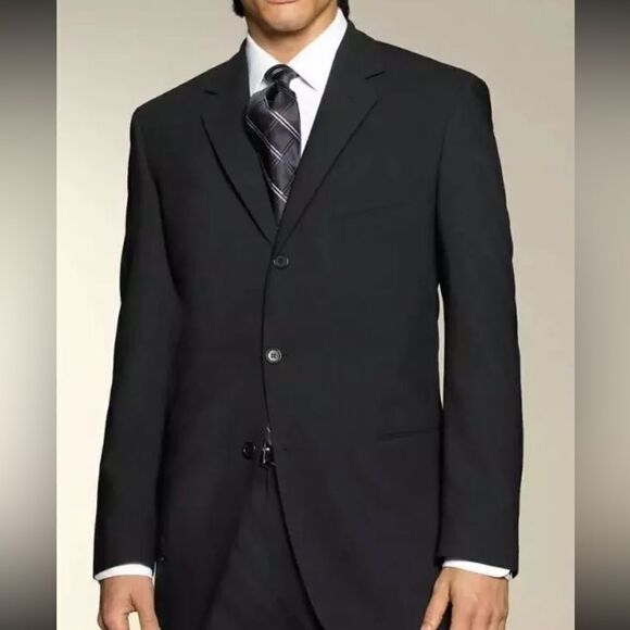 Hugo Boss Einstein Black Pure New Wool Classic Blazer Size 42R - Picture 1 of 14